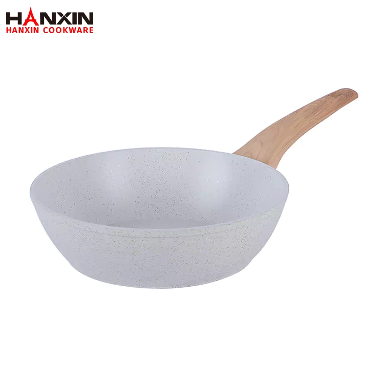 Aluminum Ceramic Marble Coating Deep Fry Pan